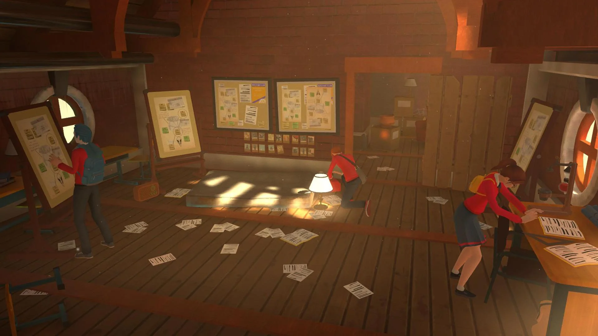 Screenshot of Sam interacting with another student